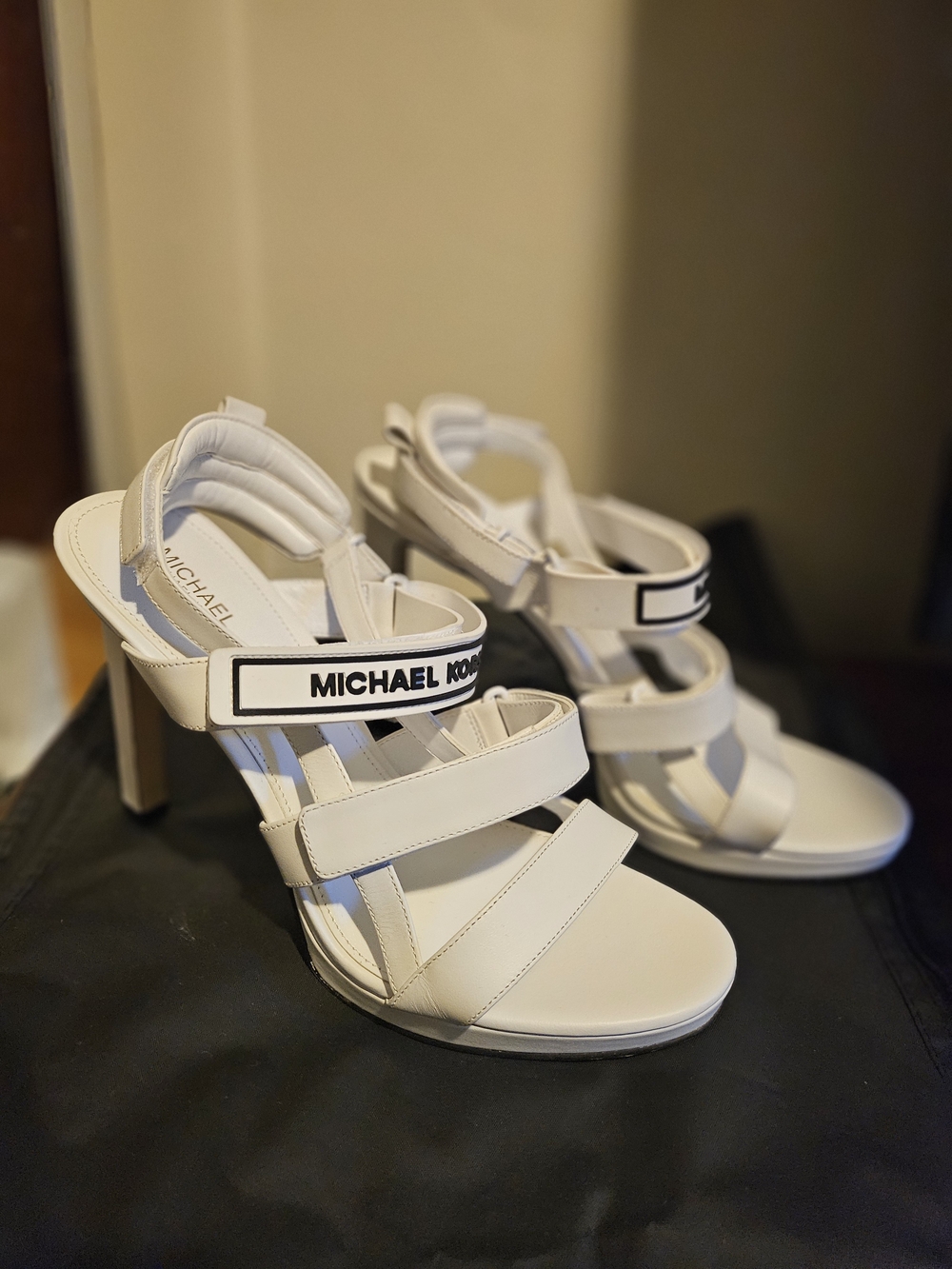 Michael Kors White Strappy High Heel Sandals